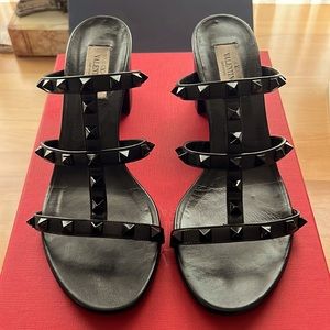 Valentino Rockstud Leather Slides